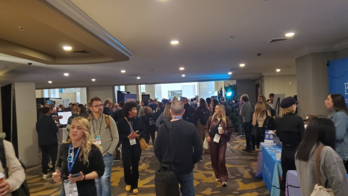 Crowd hallway shot