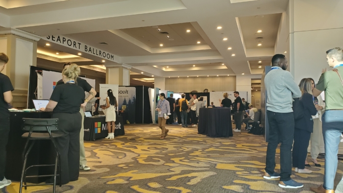 the bigger vendor area at the hyatt